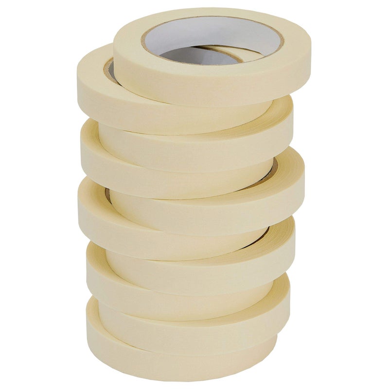 Lichamp Masking Tape 10 Pack General Purpose Beige White Color, 0.75 inch x 55 Yards x 10 Rolls (550 Total Yards), for Painting, Home, Office, School Stationery, Arts, Crafts etc. (3004) - Image 5